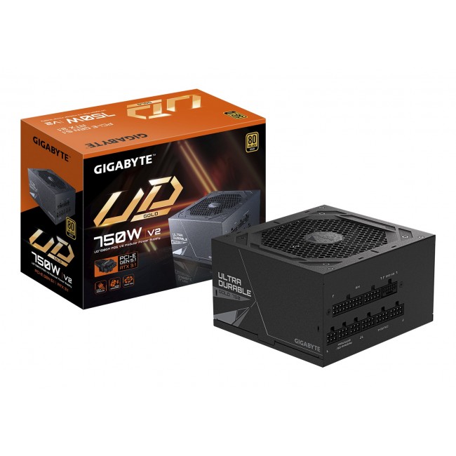 GIGABYTE UD750GM PG5 V2 Power Supply Unit- PCIe Gen 5.1, 80 PLUS Gold, Fully Modular Design, 120mm Fan, ATX 3.1 compatible, EU Plug GIGABYTE UD750GM PG5 V2 Power Supply Unit- PCIe Gen 5.1, 80 PLUS Gold, Fully Modular Design, 120mm Fan, ATX 3.1 compatible, EU Plug