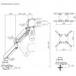 Maclean MC-968 Double Arm Monitor Mount with Gas Spring 17-57