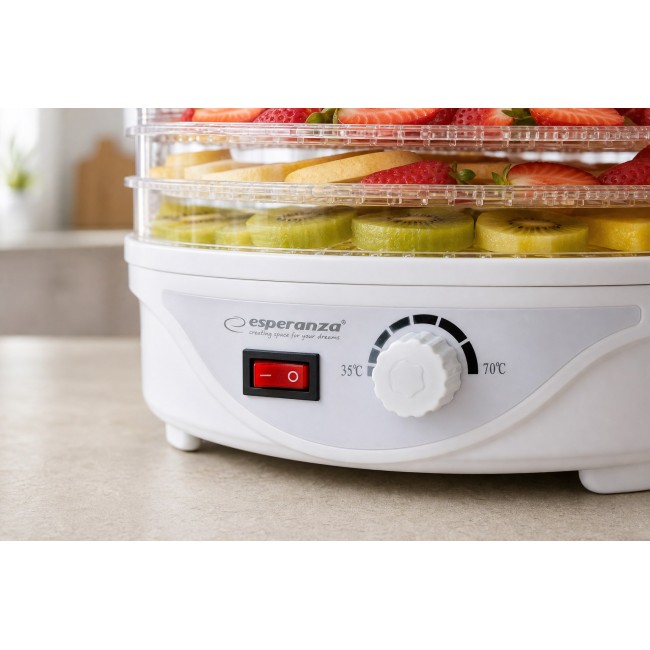 Esperanza EKD003 food dehydrator Transparent, White 250 W