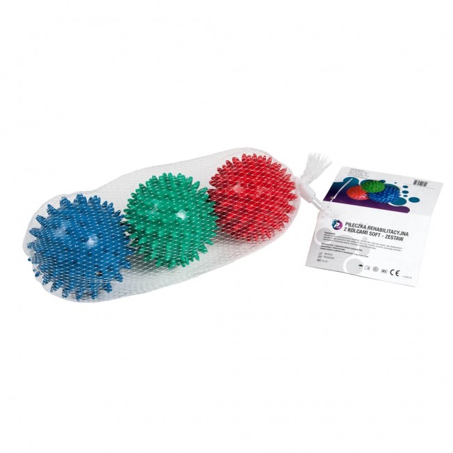 Set of Soft Spiky Rehabilitation Balls SOFT PILO-3011 REHA FUND Set of Soft Spiky Rehabilitation Balls SOFT PILO-3011 REHA FUND