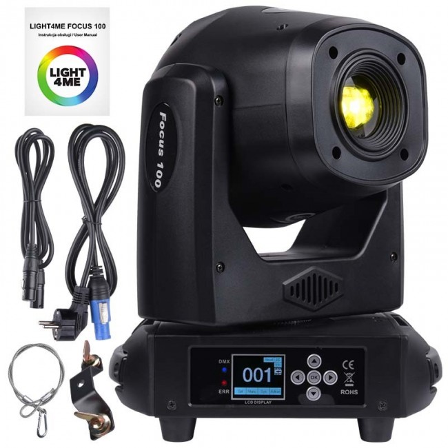 LIGHT4ME Focus 100 Spot Pryzma - LED moving head LIGHT4ME Focus 100 Spot Pryzma - LED moving head