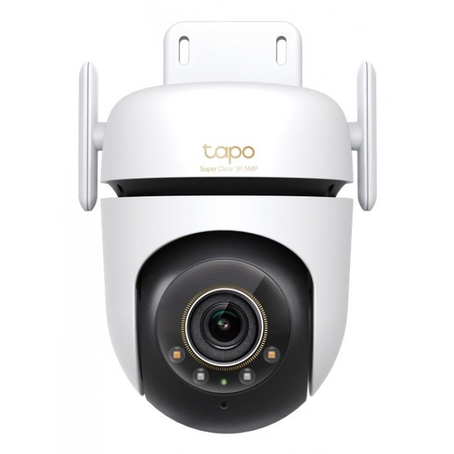 TP-Link Outdoor Pan/Tilt Security Wi-Fi Camera SPEC: 3K 5MP (2880x1620), 2.4 GHz, 2 External Antennas, 1 Ethernet Port, Horizontal 360 