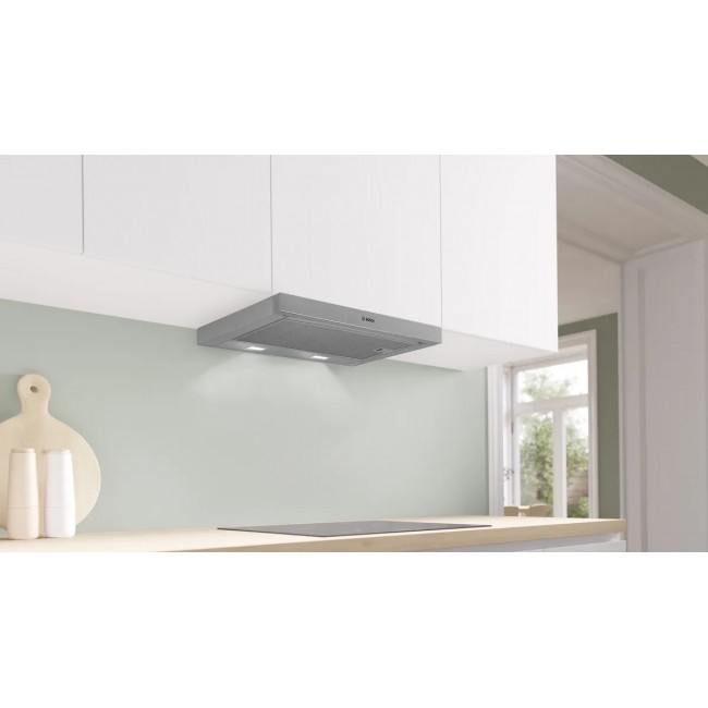 Bosch Serie 2 DFM064W55 cooker hood Semi built-in (pull out) Metallic, Silver 394 m /h