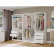 OPENO 2SZ Drawer Unit, 2 Drawers, WHITE, for the Wardrobe, for the Bedroom