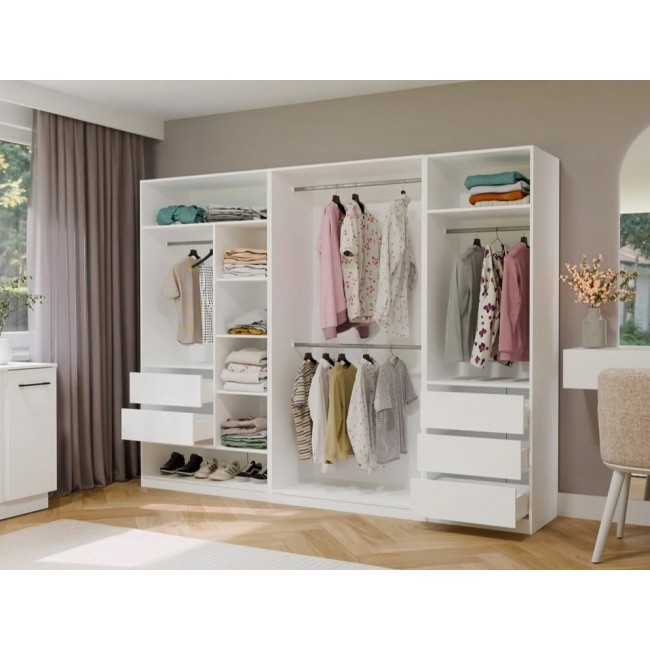 OPENO 2SZ Drawer Unit, 2 Drawers, WHITE, for the Wardrobe, for the Bedroom