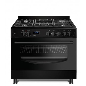 Gas-electric Cooker Ravanson KWGE-K90 Cheff Modern (black)