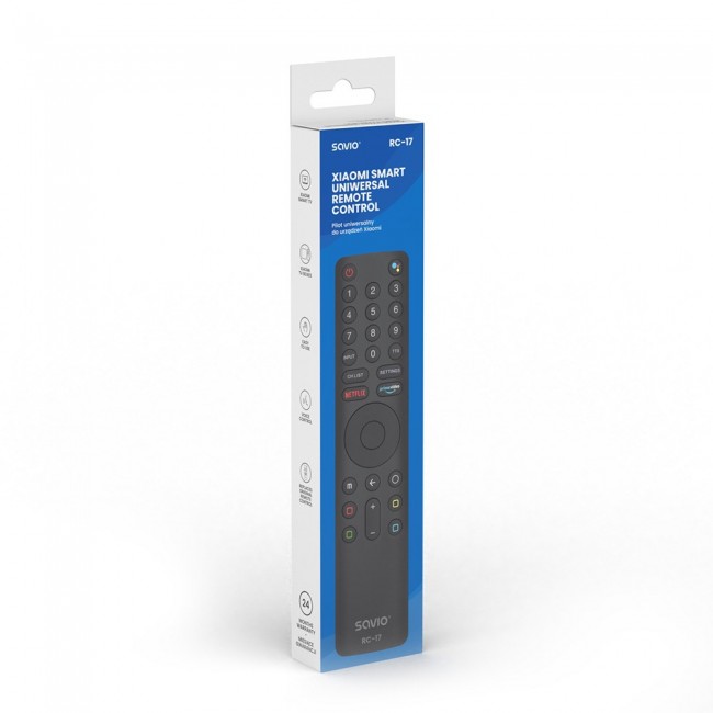 Savio SAVPILOTRC17 XIAOMI remote control IR/Bluetooth TV Press buttons