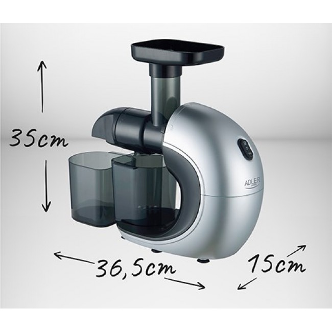Adler | Slow Juicer | AD 4130 | Type Juicer maker | Steel/Black | 150 W | Number of speeds 1
