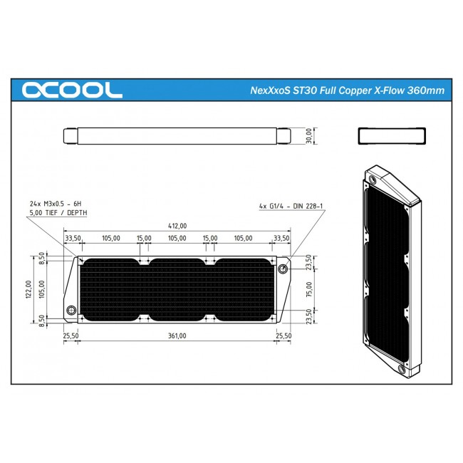 Alphacool NexXxoS ST30 Radiator Alphacool NexXxoS ST30 Radiator