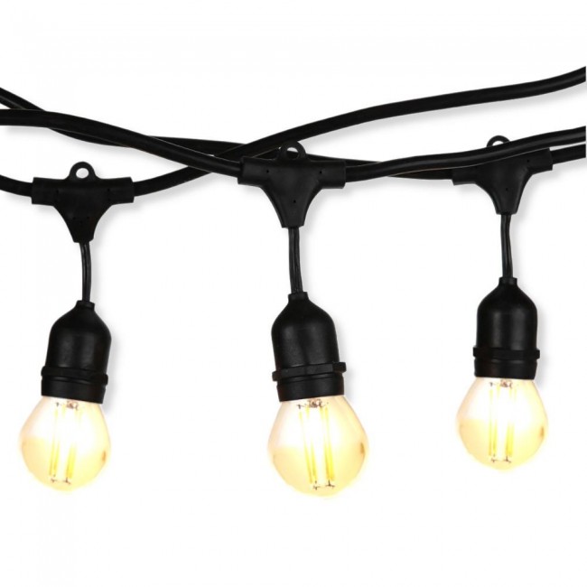 Garden garland V-TAC VT-713 15 m rope, 15 bulb holders E27 rubber + socket IP54 (SKU 3673) Black Garden garland V-TAC VT-713 15 m rope, 15 bulb holders E27 rubber + socket IP54 (SKU 3673) Black