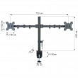 Techly ICA-LCD 382-D monitor mount / stand 68.6 cm (27