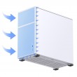 Jonsbo D41 MESH ATX Case, Tempered Glass - white