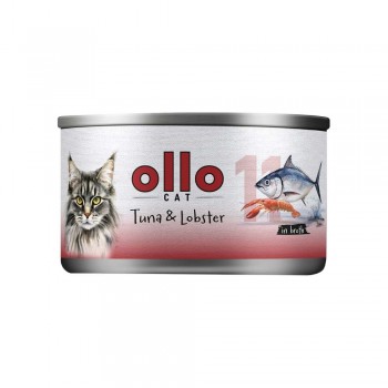 OLLO Cat nr 11 Tuna & Lobster in broth - wet cat food - 70g