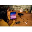 Verbatim GaN Charger 65W 2 Port retractable cable display US plugs with EU and UK adaptors