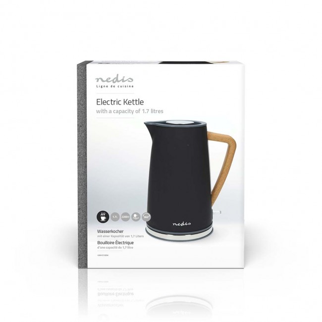 Nedis KAWK510EBK electric kettle 1.7 L 2200 W Black Nedis KAWK510EBK electric kettle 1.7 L 2200 W Black