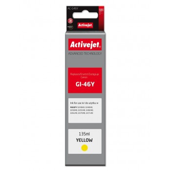 Activejet AC-G46Y Ink cartridge for Canon printers, replacement for Canon GI-46Y Supreme 135 ml yellow