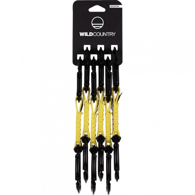 Wild Country 40-0000002003-0975-2 climbing carabiner Locking carabiner Black, Yellow 6 pc(s)