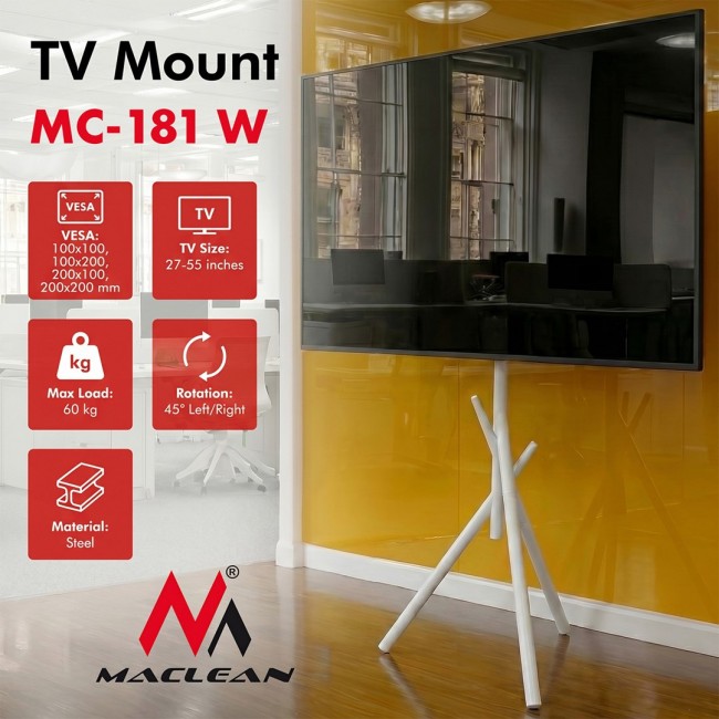 Maclean TV Floor Stand/Mount, 27 55 Maclean TV Floor Stand/Mount, 27 55