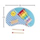 Fisher-Price Wooden Musical Table with Percussion Instrument Toys, 3 Wood Pieces