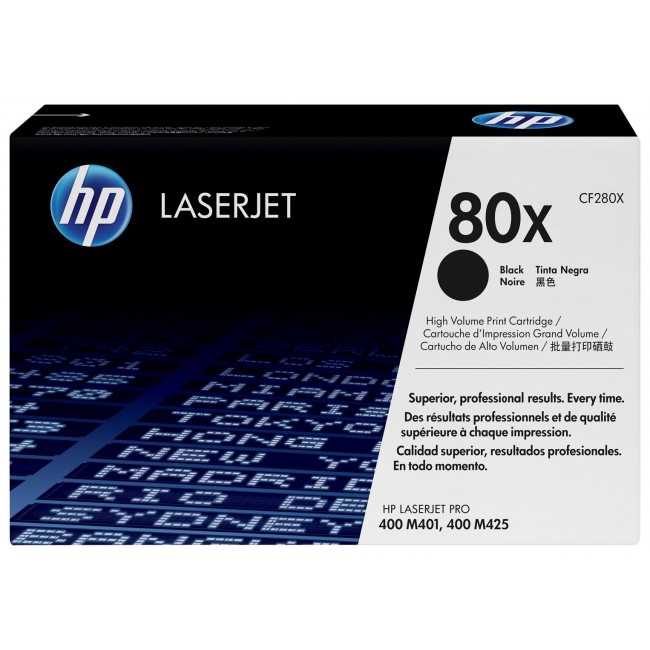 HP 80X High Yield Black Original LaserJet Toner Cartridge HP 80X High Yield Black Original LaserJet Toner Cartridge