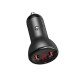 Car charger Baseus with display, 2x USB, 4.8A, 24W (gray) Car charger Baseus with display, 2x USB, 4.8A, 24W (gray)