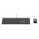 Logitech 920-013343 keyboard Mouse included Home/Office USB QWERTZ German Graphite