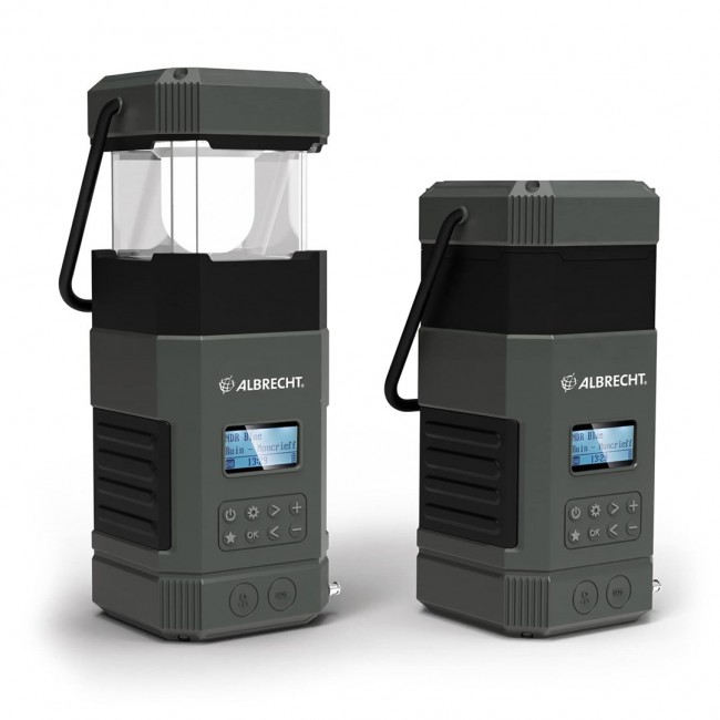 Albrecht DR 114 DAB Battery powered camping lantern USB port
