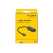 DeLOCK Adapter USB Type-C male to 2.5 Gigabit LAN compact