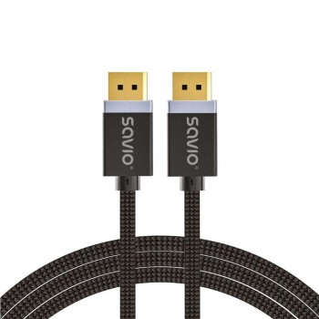 DisplayPort cable 2 m Black SAVIO CL-166