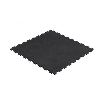 Rubber floor for gym, mat for equipment, puzzles 1m thickness 20mm, black, REBEL ACTIVE