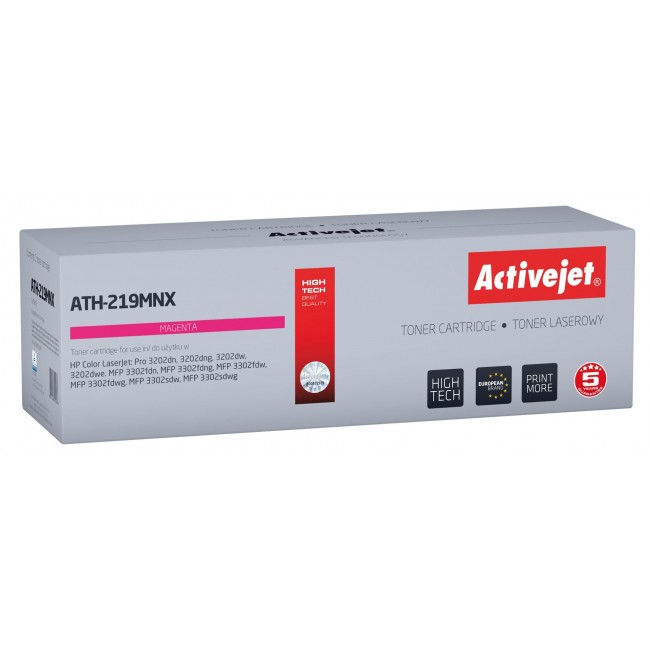 Activejet ATH-219MNX Toner for HP printer, replacement HP 219X W2193X Supreme 2500 pages magenta, with chip Activejet ATH-219MNX Toner for HP printer, replacement HP 219X W2193X Supreme 2500 pages magenta, with chip