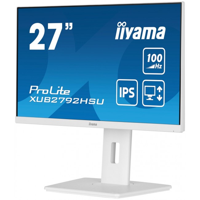 iiyama ProLite 27 IPS technology panel with height adjustable stand and 100Hz refresh rate
