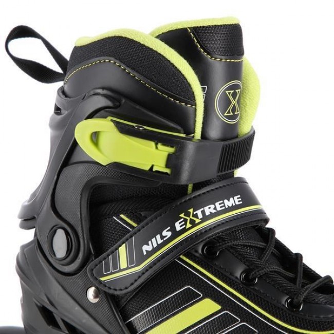 NILS EXTREME NH18191 2IN1 INLINE SKATES BLACK/LIME SIZE. M (34-38) WITH INTERCHANGEABLE HOCKEY SKATES
