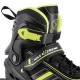 NILS EXTREME NH18191 2IN1 INLINE SKATES BLACK/LIME SIZE. M (34-38) WITH INTERCHANGEABLE HOCKEY SKATES