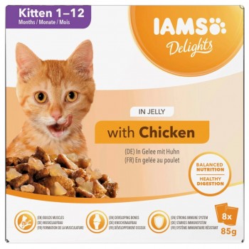 IAMS DELIGHTS Kitten in Jelly box wet cat food 8x85g