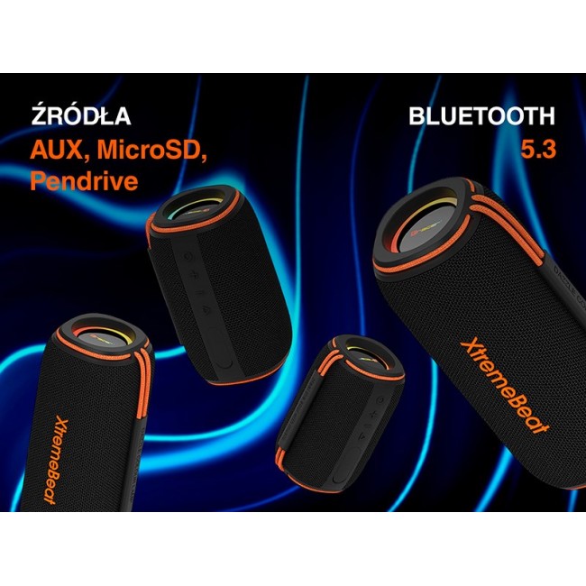 Tracer XtremeBeat Ultra TWS Portable Bluetooth Speaker Black 25 W Tracer XtremeBeat Ultra TWS Portable Bluetooth Speaker Black 25 W