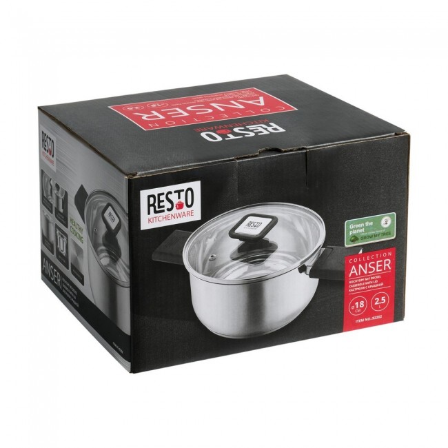 Resto Kitchenware Anser 2.5 L Round Black, Stainless steel Resto Kitchenware Anser 2.5 L Round Black, Stainless steel