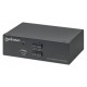 Manhattan DisplayPort 1.2 KVM Switch 2-Port, 4K@60Hz, USB-A/3.5mm Audio/Mic Connections, Cables included, Audio Support, Control 2x computers from one pc/mouse/screen, USB Powered, Black, Three Year Warranty