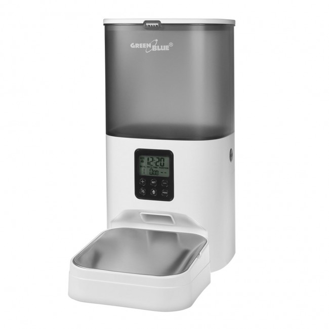 GreenBlue automatic pet food dispenser/feeder, 6L, USB 5V1A, GB393 GreenBlue automatic pet food dispenser/feeder, 6L, USB 5V1A, GB393