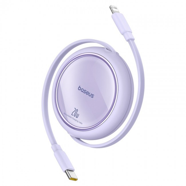 Baseus Free2Pull - 20 W USB-C to Lightning Retractable Cable, 1 m (purple)