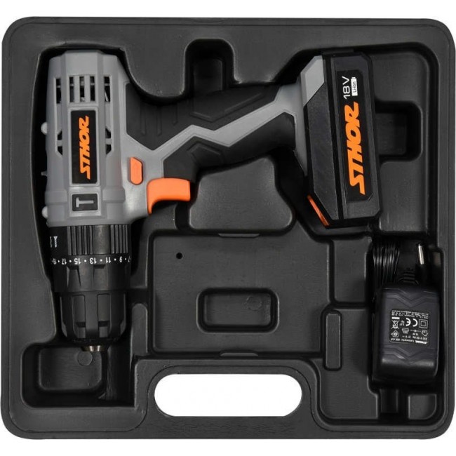 STHOR IMPACT DRILL DRIVER Li-Ion battery 18V 78974