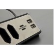 Brennenstuhl 1153590410 power extension 2 m 4 AC outlet(s) Indoor Black, Silver
