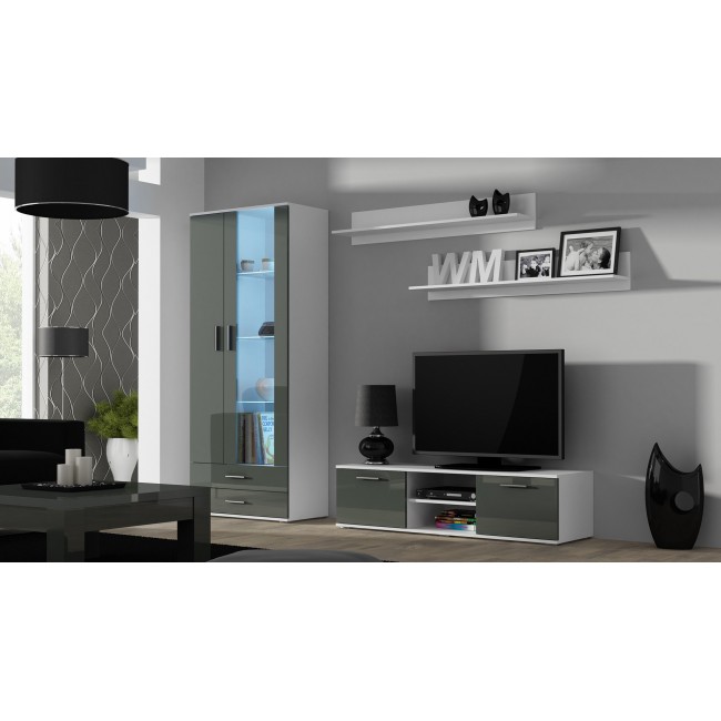 Cama TV stand SOHO 140 white/grey gloss