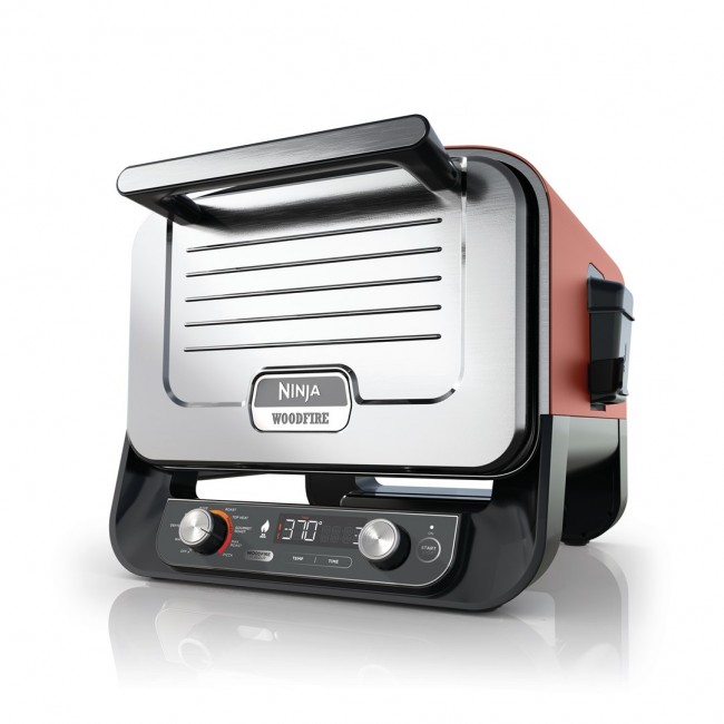 Ninja OO101EU outdoor barbecue/grill Electric + Charcoal Black, Red, Silver 2400 W