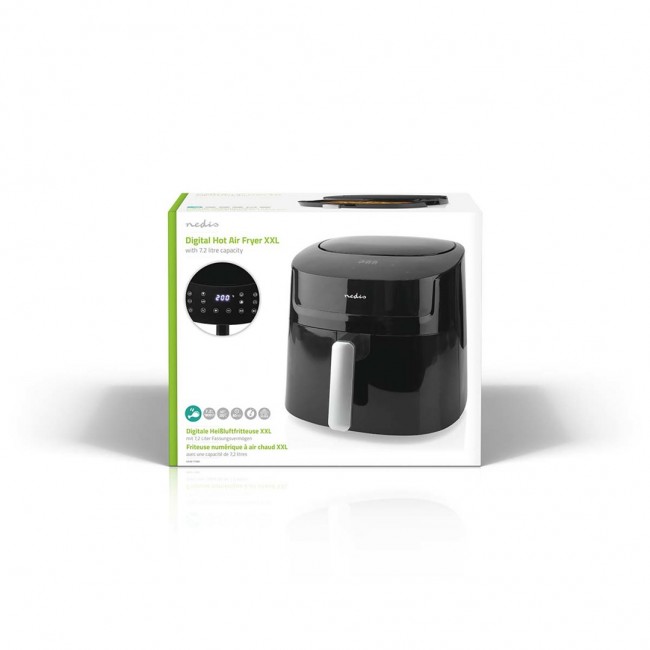Nedis KAAF170BK fryer Single 7.2 L Stand-alone 1800 W Hot air fryer Black