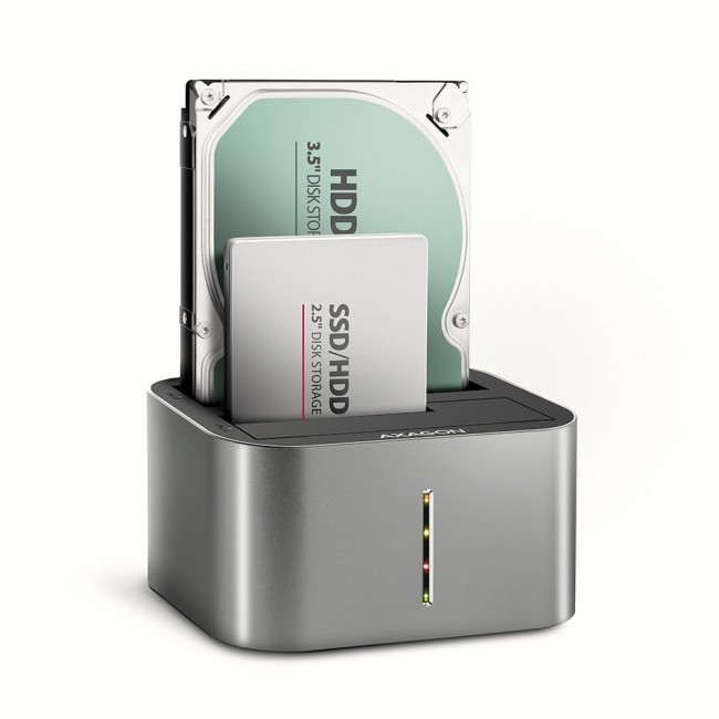 AXAGON ADSA-DC USB3.2 Gen1 - 2x SATA 6G CLONE DUAL HDD Dock Station ASMedia AXAGON ADSA-DC USB3.2 Gen1 - 2x SATA 6G CLONE DUAL HDD Dock Station ASMedia