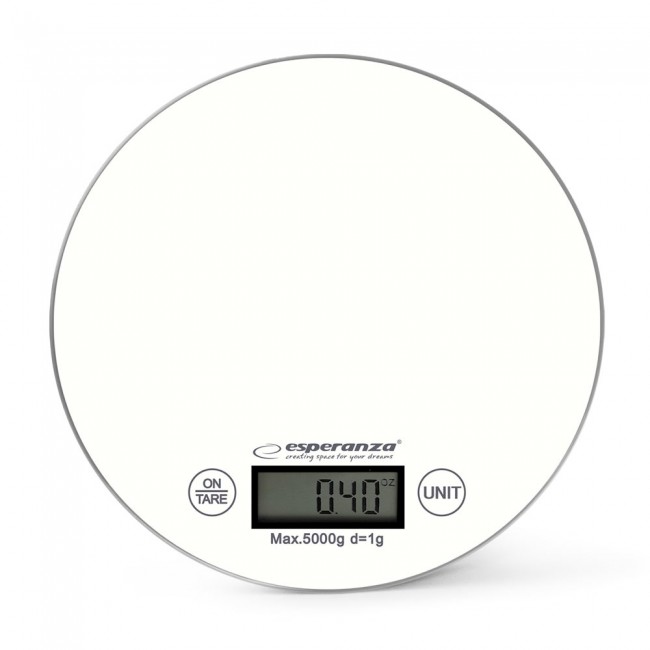Esperanza EKS003W Electronic Kitchen Scale White Round