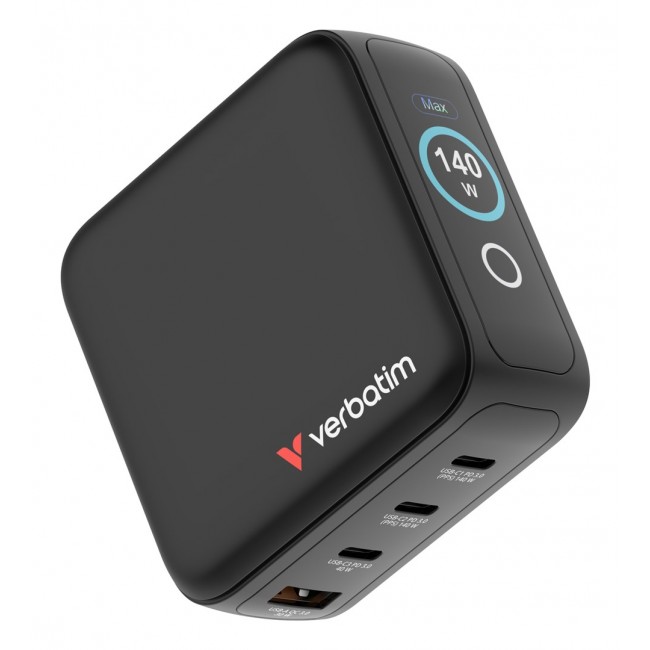 Verbatim Mini GaN Charger 140W with Display