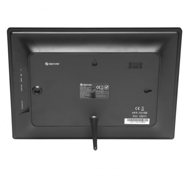 Denver PFF-1015B digital photo frame Black 25.6 cm (10.1