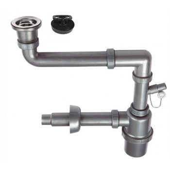1-BOWL SINK SIPHON - WITH CLICK-CLACK PLUG 3.5'